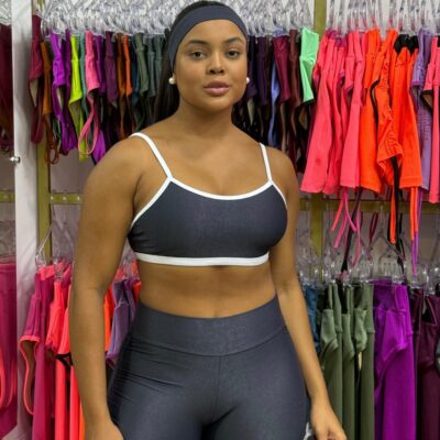 Conj de Short Gray com Regulagem no Short