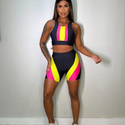 Conj de Short Pretinho Nada Básico Detalhado