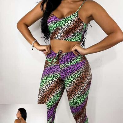 Conjunto Legging e Top Suplex Onça Colorida